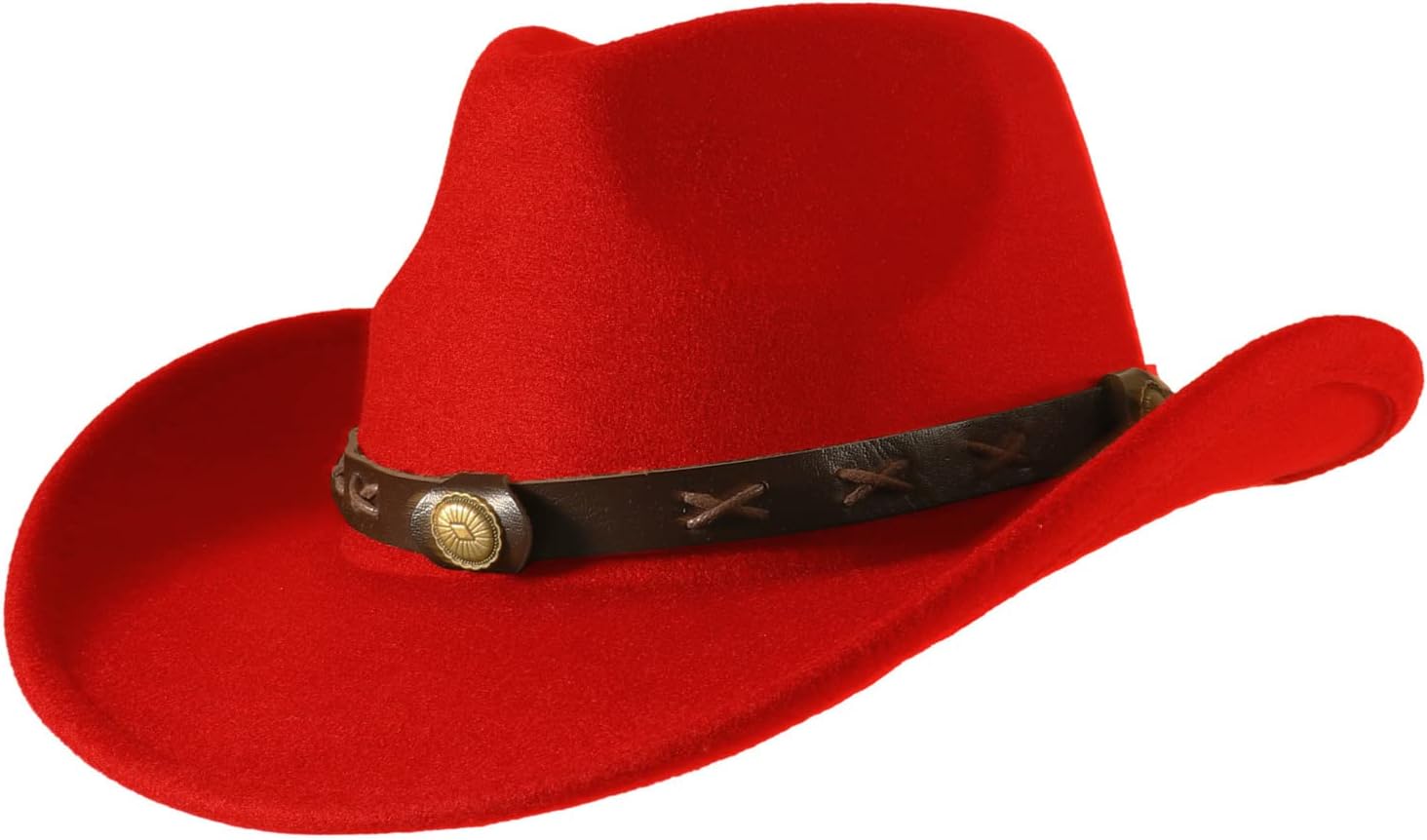 Cowboy Hat with Fringed Bandana Set for Women Wide Brim Western Cowgirl Hat Paisley Head Wrap Scarf - Image 5