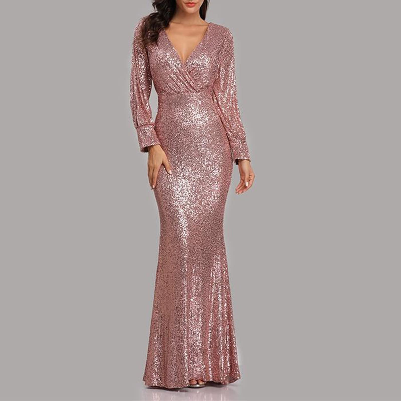 Abiti da Ballo Eleganti da Donna Eleganti Lunghi Ruffled Vintage Grazia da Sera Elegante da Donna Confortevole da Sera Classico Cocktail Party Abito Donna Curvy