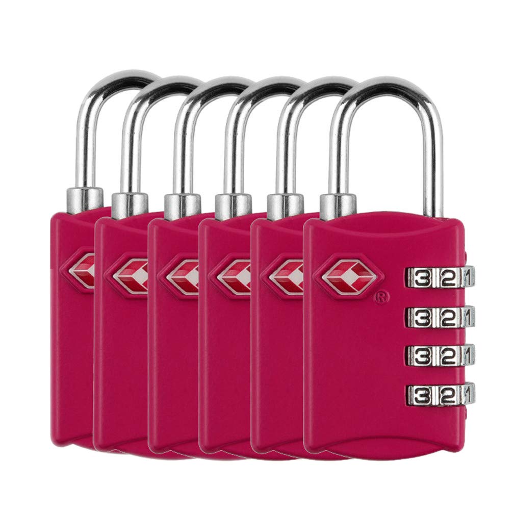 Lot De 6 Cadenas à Code 3 Chiffres Pour Valise, Bagages, Casiers - Couleurs Aléatoires, Alliage De Zinc - 3