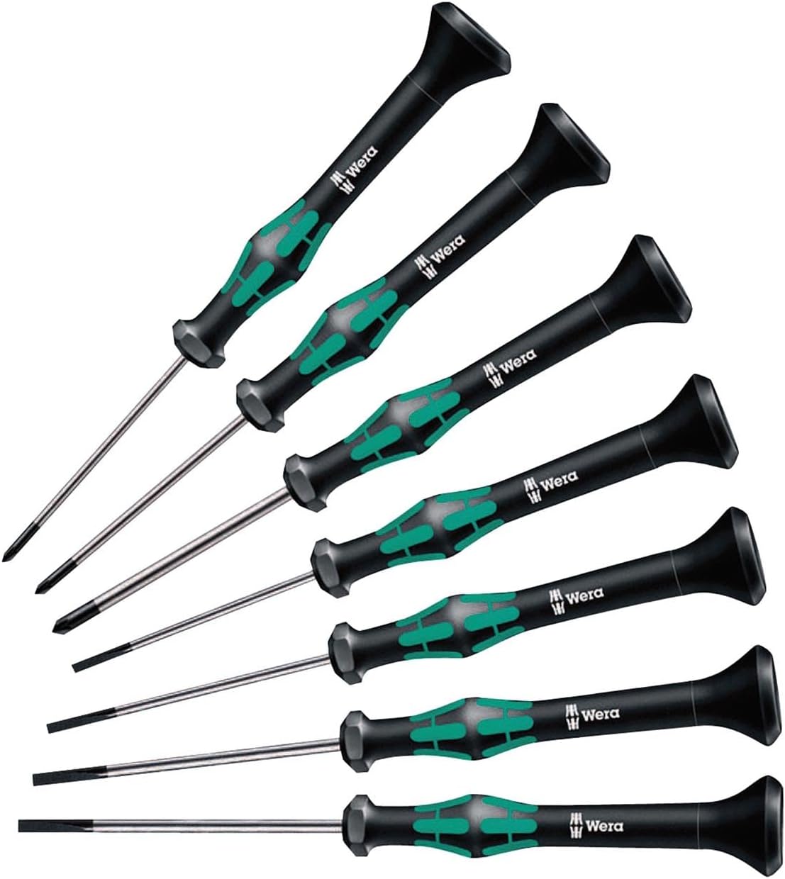 Wera 2035/2050 PH 00-01/7 Kraftform Micro Slotted/Phillips Precision Screwdriver Set