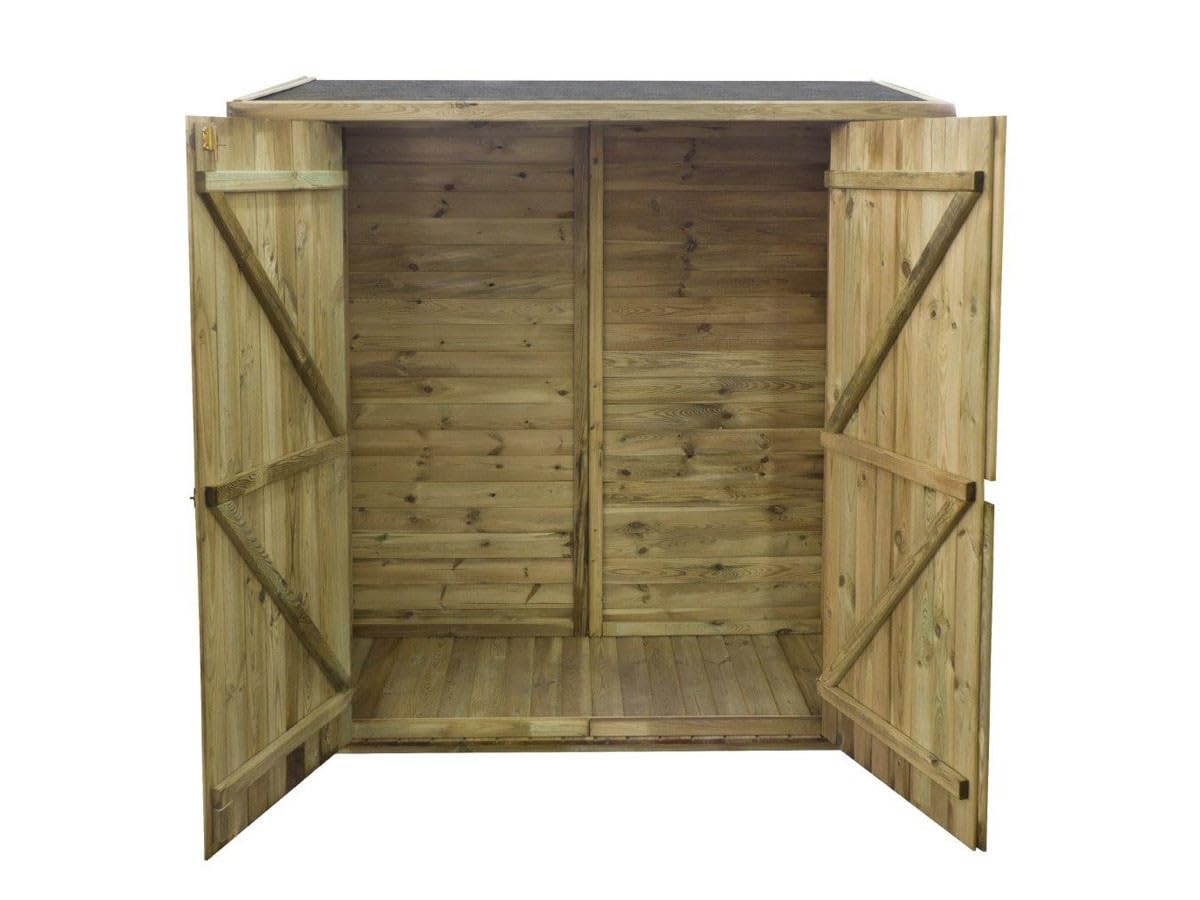 Habitat et Jardin Caseta de jardín adosada LIPKI - 1.79 x 0.90 x 1.76/1.86 m - 1.62 m² - 12 mm - con Suelo