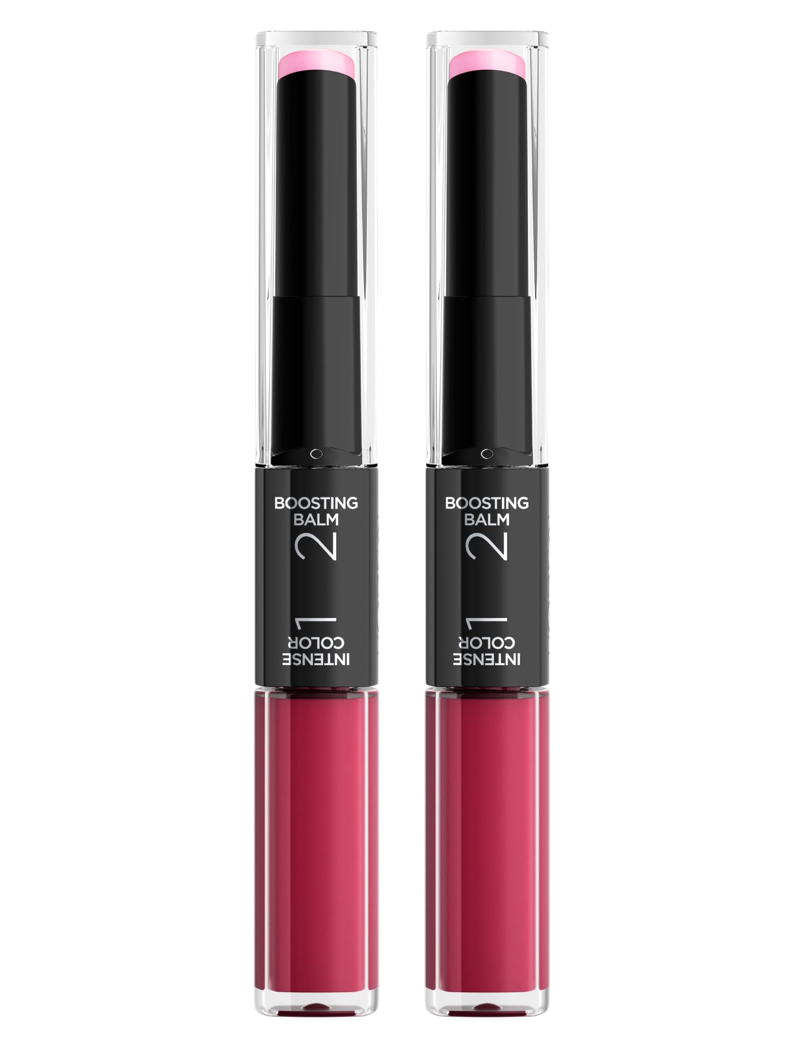 L'Oréal Paris Rossetto Infallible 24h Lipstick 2 Step 216 Relentless Rose Balsamo Labbra Colorato e Rossetto No Transfer Ultra Confort con Acido Ialuronico e Sfere di Collagene - 2 Rossetti