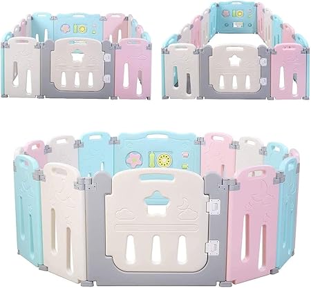 Bamny Parc Bebe En Plastique Ecologiques Parc Bebe Pliable Barriere De Securite Avec Porte Et Jouet Extensible Pour Enfant 10 Mois A 6 Ans Certificat En71 Sans Plastifiant Lune 12 2 Bamny Parc Bebe En Plastique Ecologiques Parc Bebe Pliable Barriere De Securite Avec Porte Et Jouet Extensible Pour Enfant 10 Mois A 6 Ans Certificat En71 Sans Plastifiant Lune 12 2