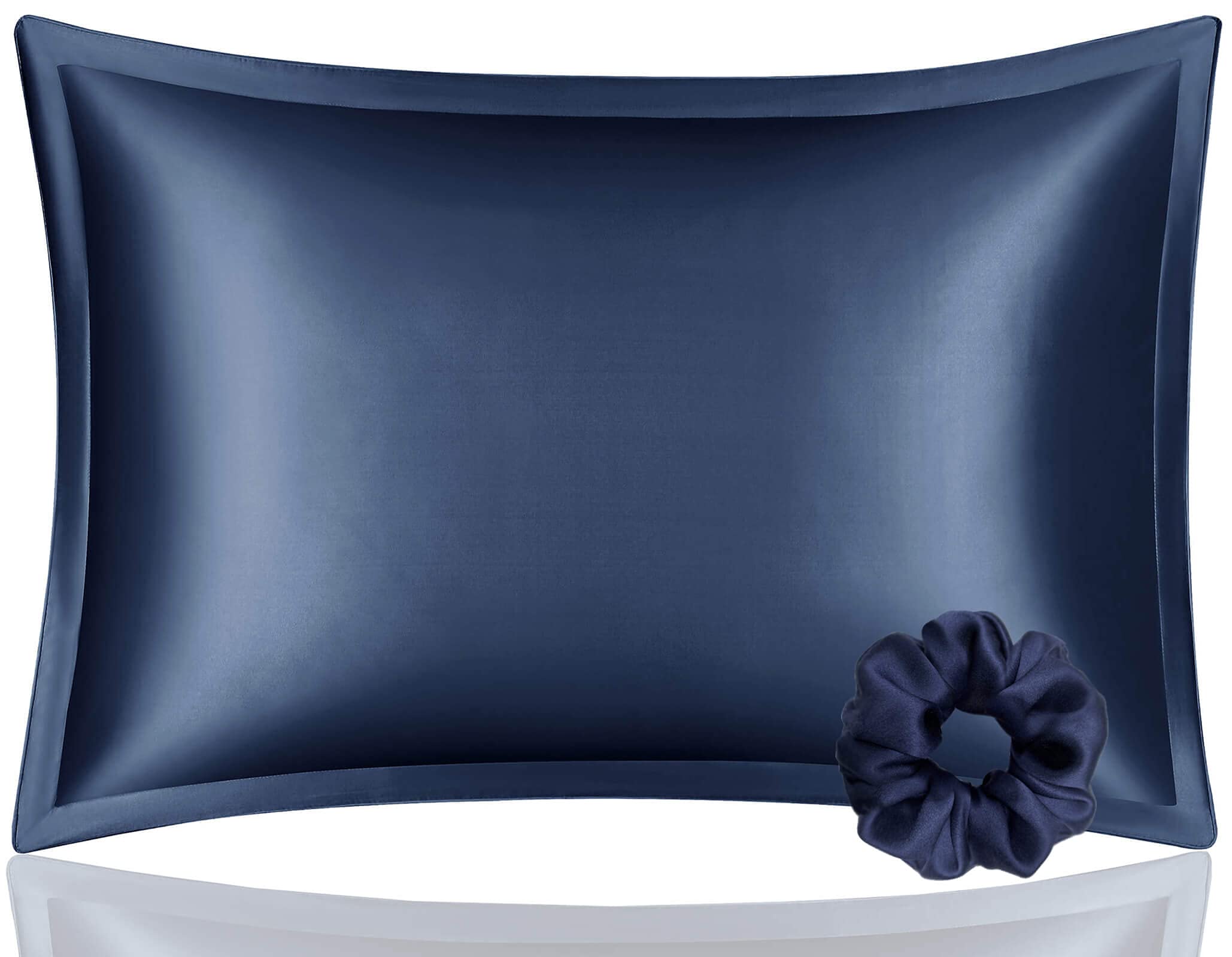 Taie d'oreiller en soie anti-acné et cheveux cassants DISANGNI bleu enveloppe 50x75cm