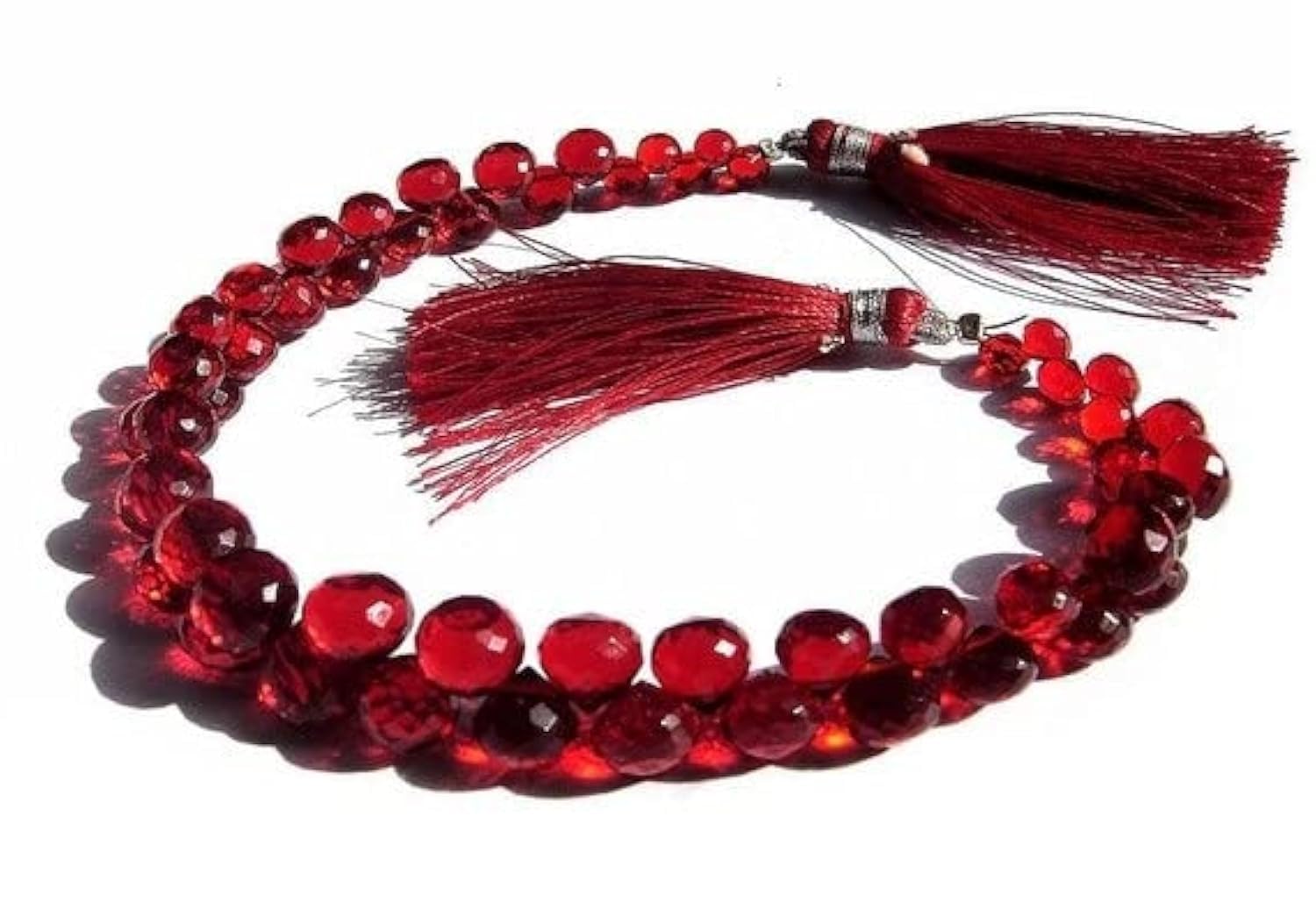 Quartz rouge AAA en oignons facettés pour la création haute joaillerie