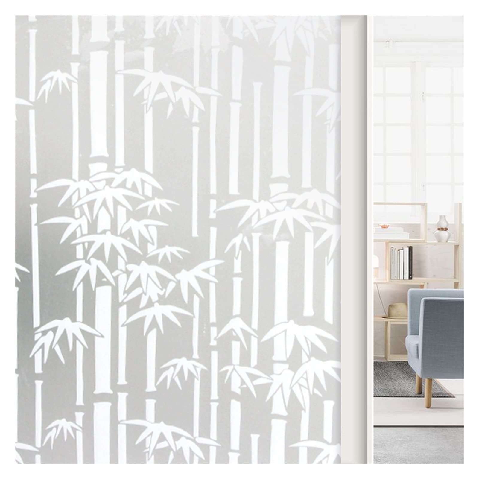 Privacy Film For Glass Windows,Stained Decorative Static Self Adhesive Sticker(Yellow,90x300cm)