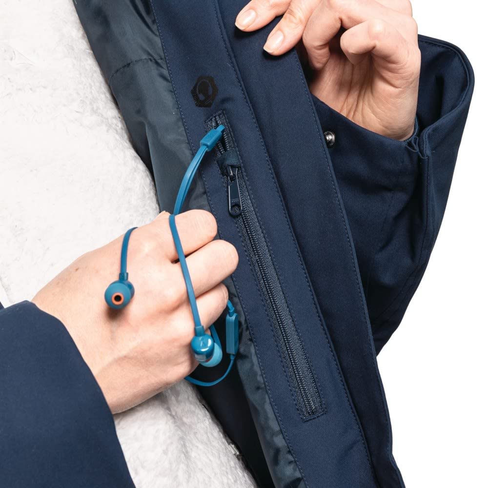 Schöffel Damen Ins. Parka Rotterdam L wind- und wasserdichter Damen Parka mit verstellbarer Taille, Wintermantel mit 4-Wege-Stretch und Teddyfutter