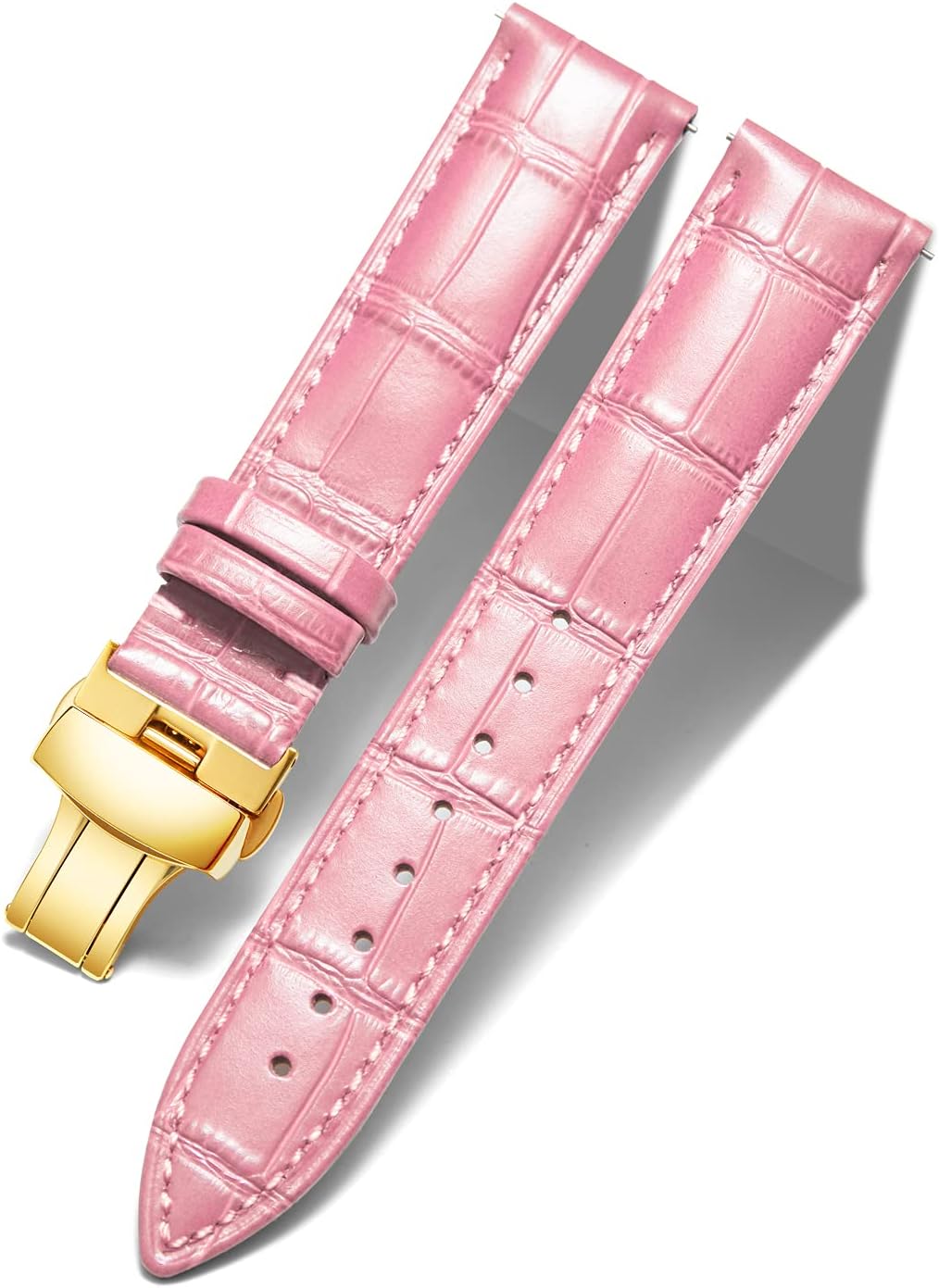 Strap with Gold Butterfly Deployment Buckle