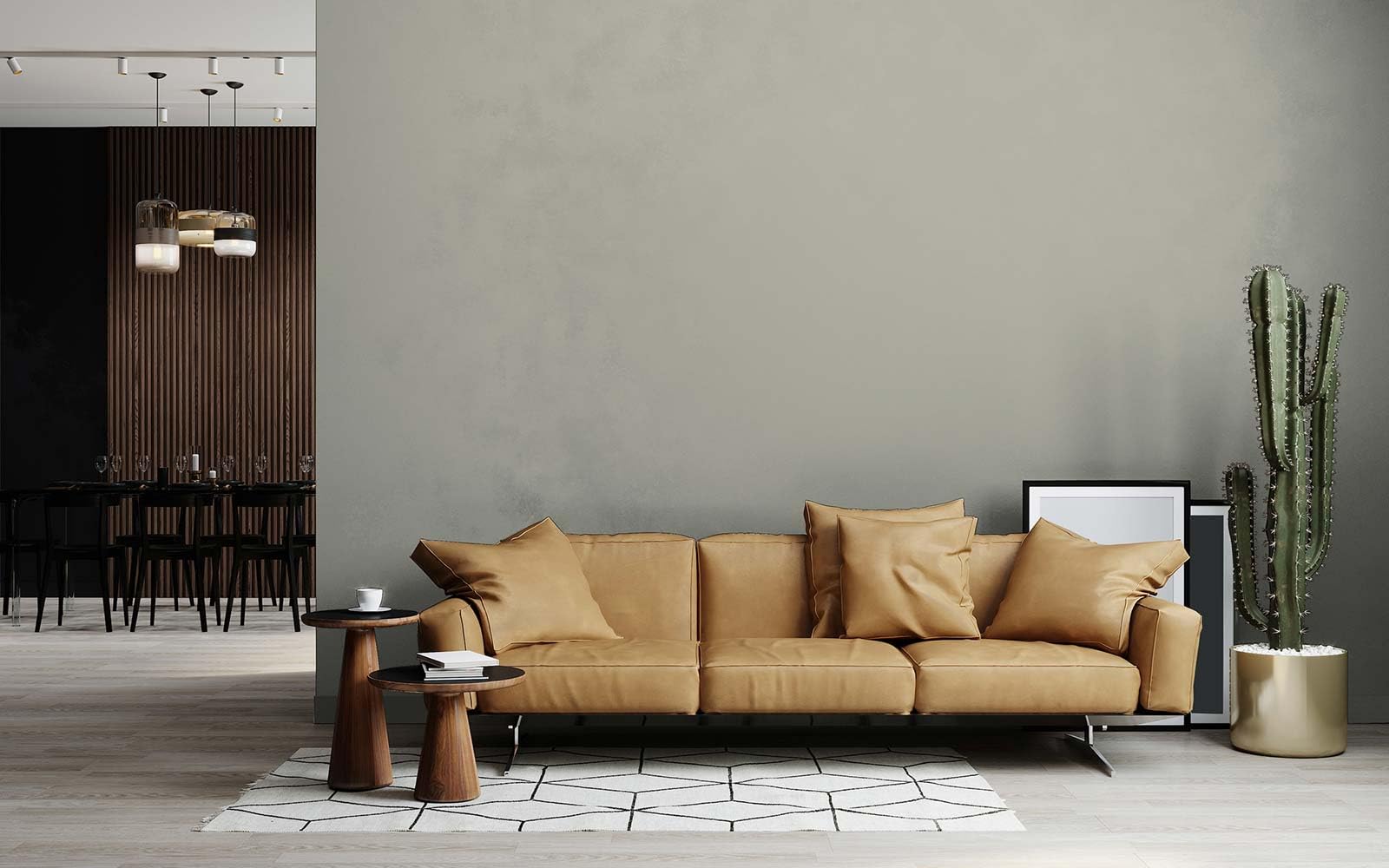BRICOFLOR Greige Wandfarbe für Wohnzimmer und Küche mit hoher Deckkraft Dispersions Design Farbe in Beige Grau seidenmatt