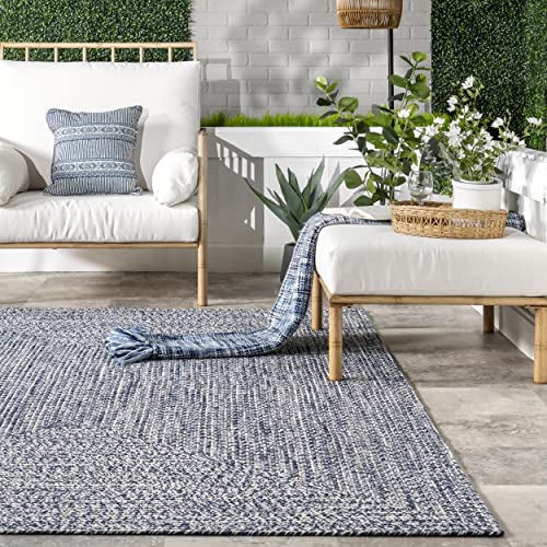 Image of Handmade Cotton Braided 2x4 feet Runner Rug - Washable, Low Pile Reversible Floor Mat for Bedroom, Kitchen, Entryway & Living Room - Eco-Friendly Woven Carpet - (Light Blue, Rect)