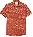 Amazon Essentials Men's Slim-Fit Short-Sleeve Two-Pocket Utility Shirt (Previously Goodthreads), Clay Floral Print, Medium Tall