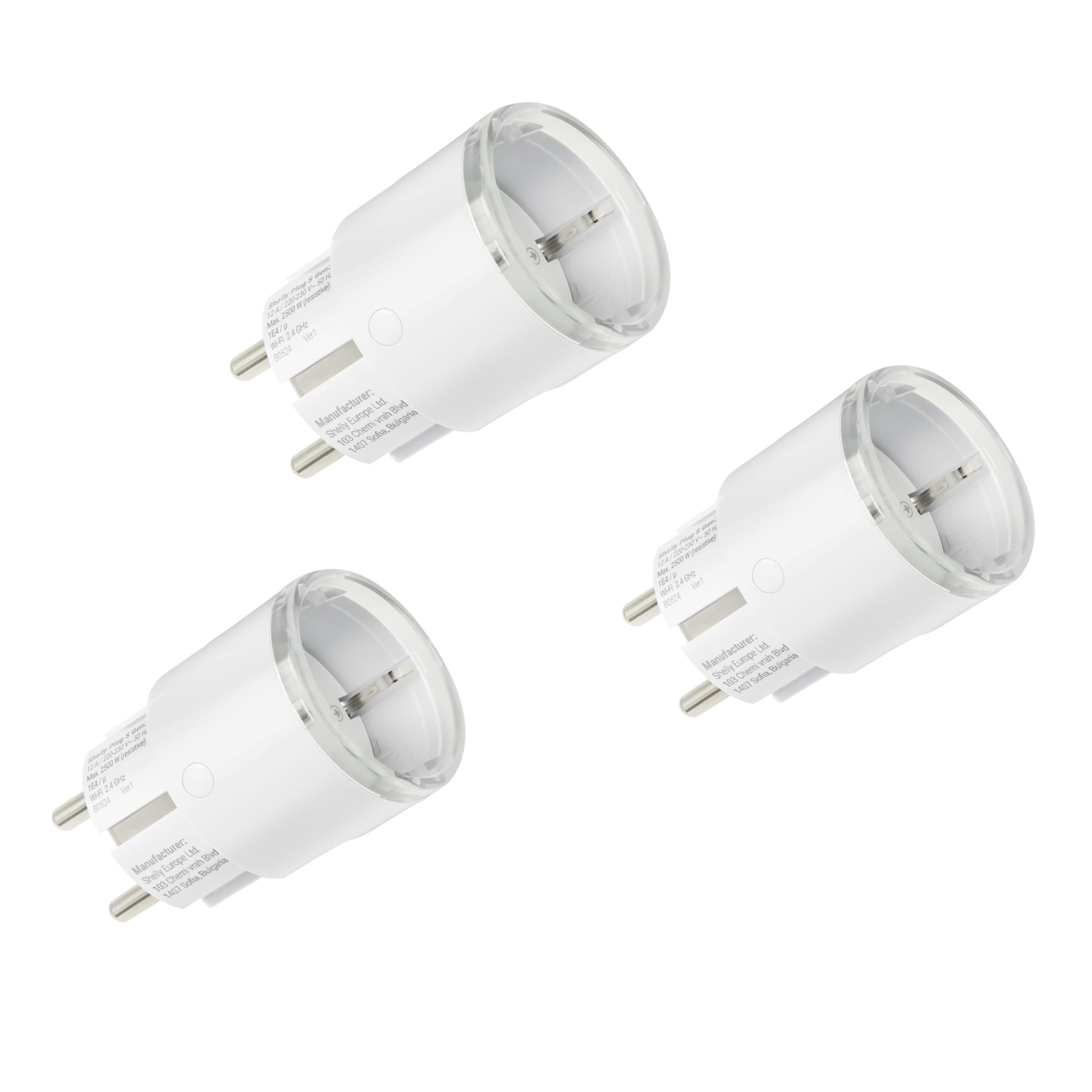 Shelly Plug S Gen3 Weiß - WLAN Smarte Steckdose, Leistungsmessung...