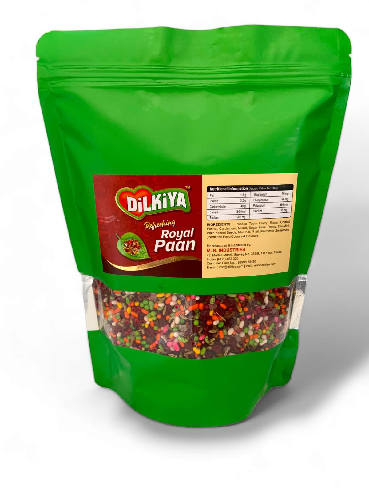 Dilkiya Royal Paan (Mouth Freshener) - Saunf Tooti Frooti Mukhwas 900 Grams zipper pack