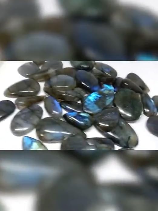 Cabujón Ovalado De 40x29 Mm, Pedras Precosas De Granto Negro