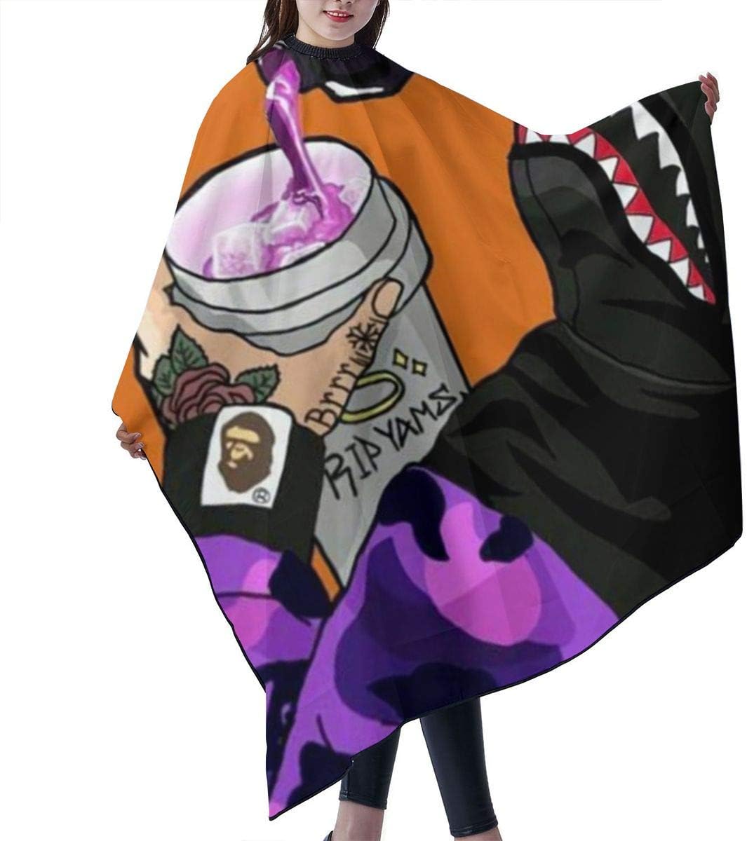 Haircut Cape Colorful Smoke in Dark Hair Cutting Cover Salon Capes Hairdressing Apron for Cosmetology Supplies and Barber Supplies 55 X 66 in : Beauty & Personal Care