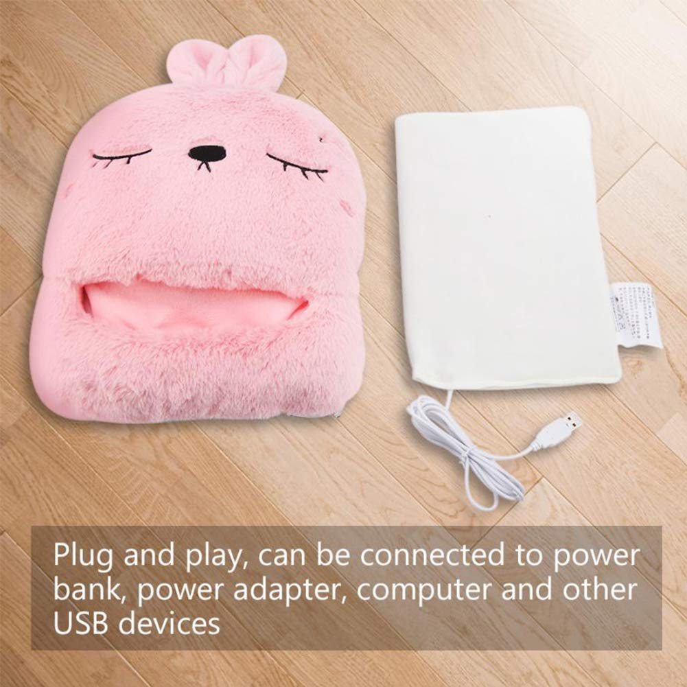 Calentador De Pies Calefactable Cojín Recargable USB Calentador Eléctrico Calefacción De Oficina De Invierno Calentador De Plantilla, Funda Desmontable Lavable, Carga Rápida (2 Piezas),Gray1