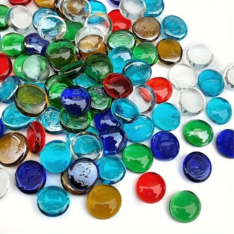 Perfy Flat Glass Pebbles 900gm Decorative Glass Gem for Aquarium,Vase Filler Fish Tank Planter Crafts & Outdoor Decor (B0DFGFPGCW) Amazon Price History, Amazon Price Tracker