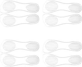 CHSEROK 3/4 Coussinets pour Chaussures 4 Paires Réutilisable Coussins de Talon Adhésives, Transparent Invisible Empiècements de Doublure de Talon Semelles Chaussures Silicone Femme pour Talons Hauts