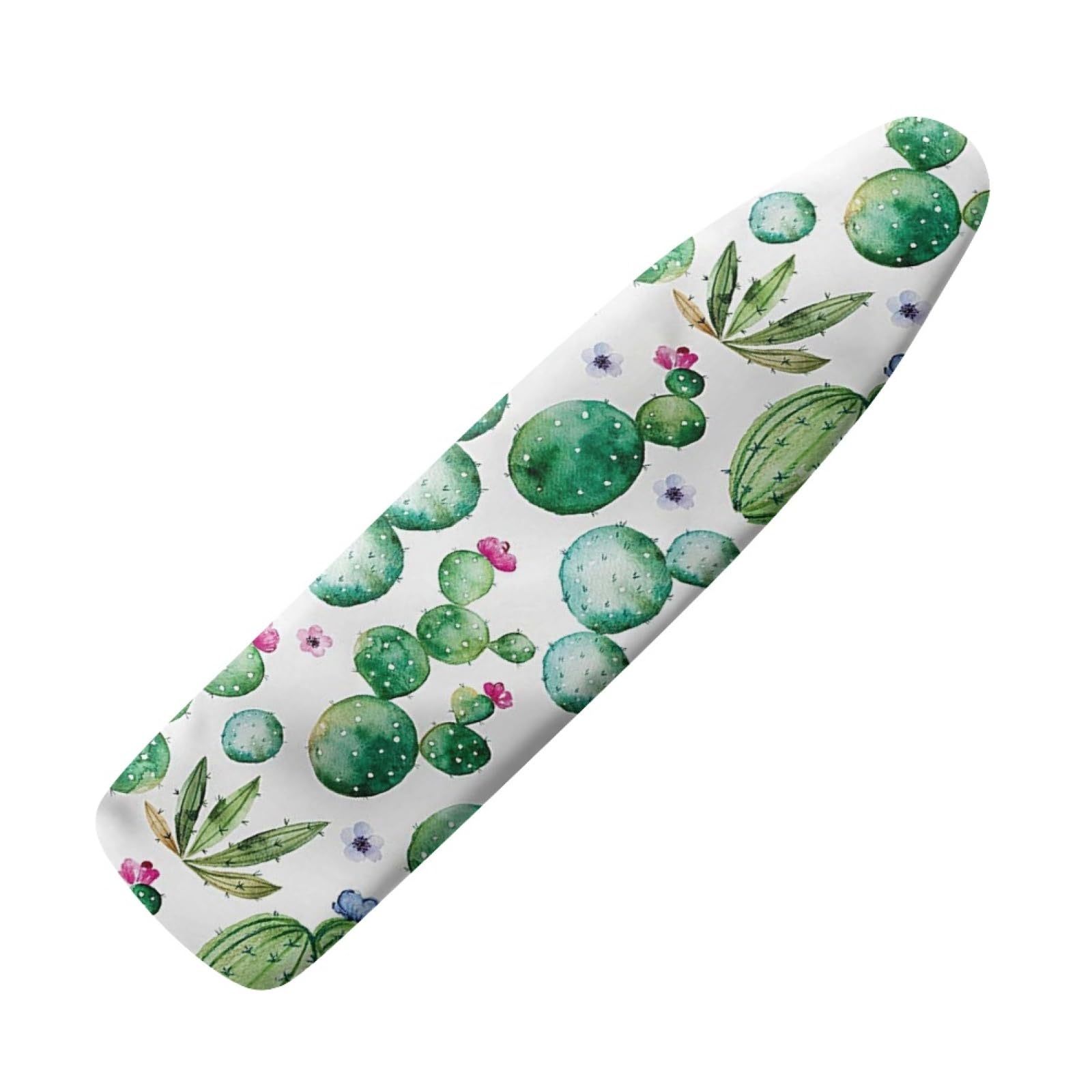 Wanyint Cactus Print Ironing Board Cover and Pad Extra Thick Heavy Duty Padded Non Stick Scorch Stain Resistant Standard Size with Elasticized Edges-16x55 Inch
