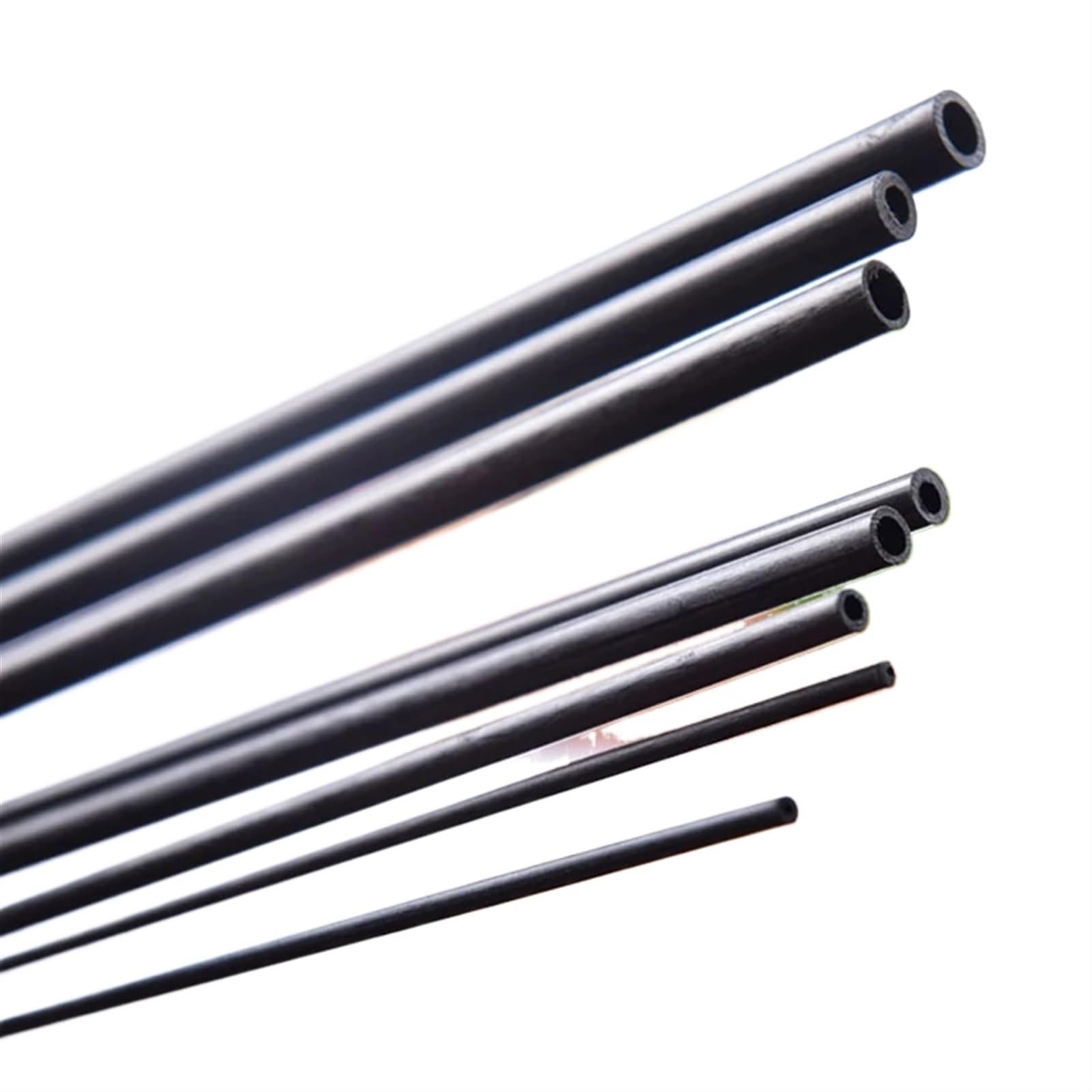 10x Carbon Fiber Tube for RC Plane DIY Tool Wing Tube Quadcopter Arm Carbon Fiber Rod 2mm/2.5mm/3mm/4mm/5mm/6mm (Length 500mm) Carbon Fiber Square Tube(10pcs 2X1mm)