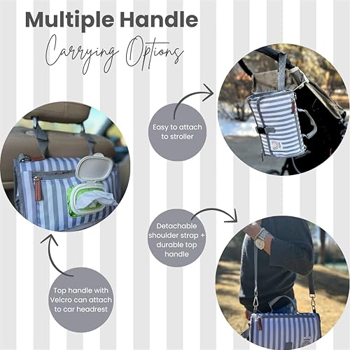 Miniatura 4 de Cambiador de pañales portátil extra grande con correa  Cambiador de pañales plegable impermeable para bebé con almacenamiento con cremallera