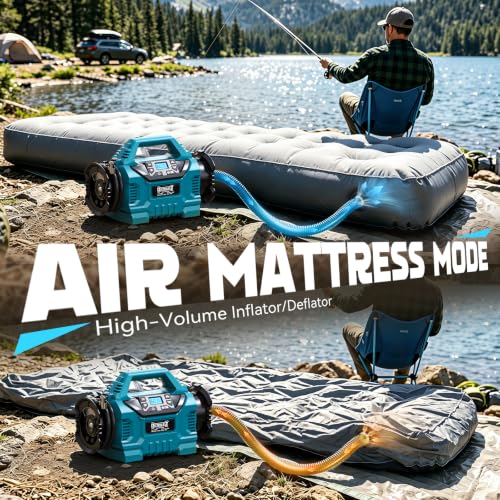 Image of 3X Faster 160PSI Cordless Air Compressor Compatible with Makita 18V Battery
