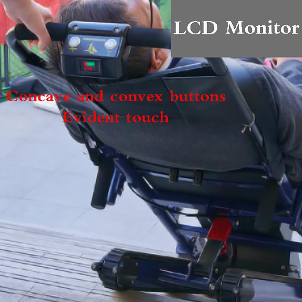 HZWJD Elevadores Eléctricos Para Escaleras,Salvaescaleras Para Personas Mayores,Salvaescaleras Portátil,Silla De Ruedas Para Subir Escaleras Con Orugas,Batería De Litio De 13 Ah A