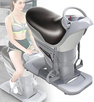 Electric 3D Horse Riding Fitness Machine, Indoor Simulation Horse Riding Machine with LCD Display, 20 Speeds Adjustment, Load Bearing 150Kg, for Waist, Legs, HIPS,A