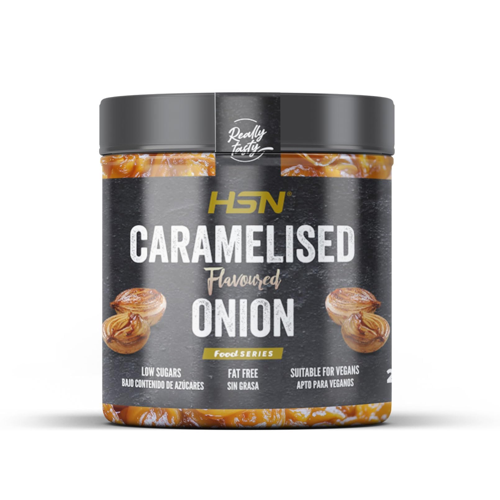 HSN Cebolla Caramelizada HSN | Pack 3 Unidades de 250g | Receta Baja en Azúcar Estilo Fit| Sin Colorantes, Endulzantes ni Conservantes Artificiales| Apto Dietas Veganas, Keto y Sin Gluten