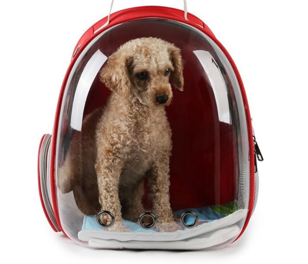 Rucksack Haustier-Rucksack, Träger, Raumkapsel, Blasenfenster, Astronauten-Reiserucksack, Transparente, Klare Hartschale Haustier(D)