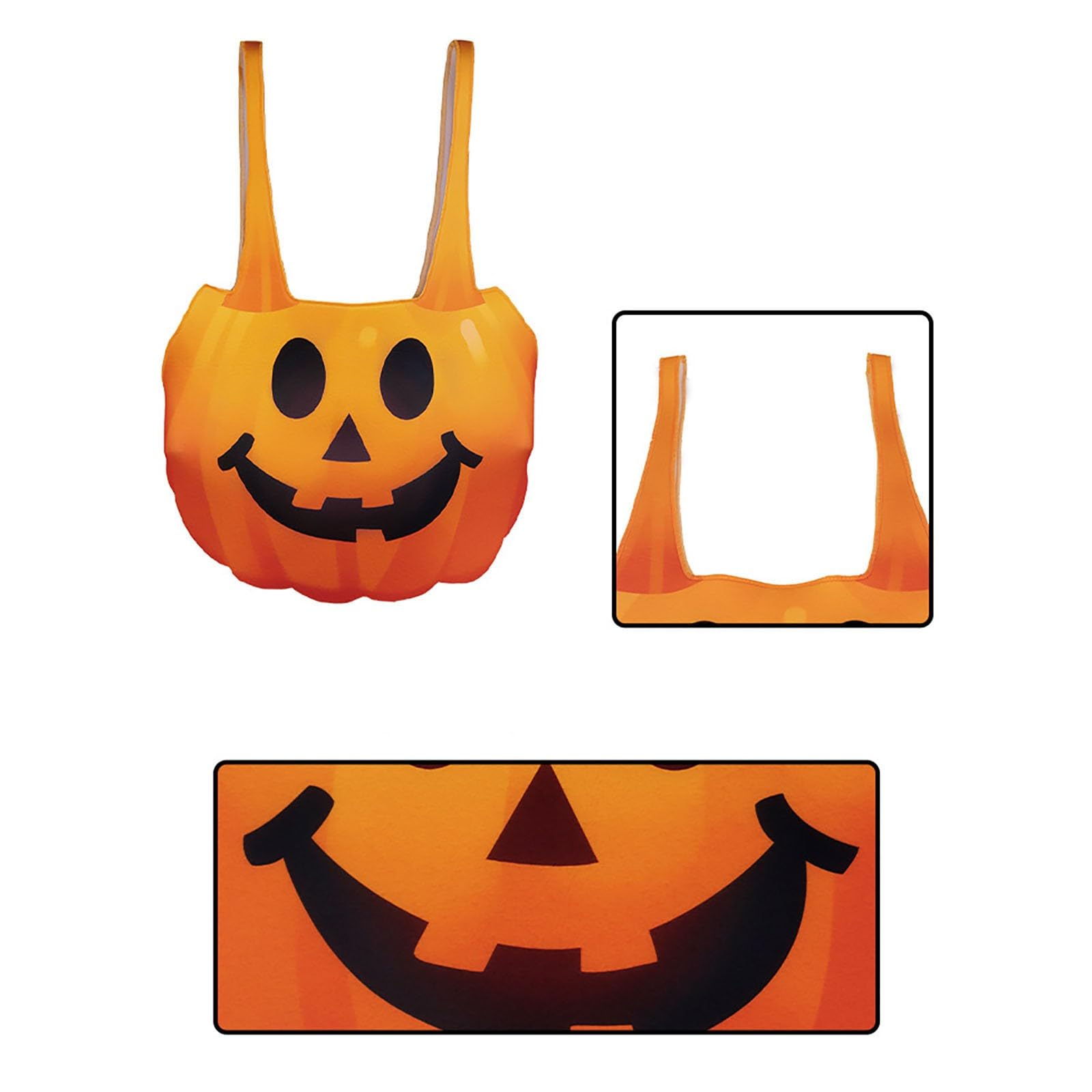 Halloween Damen Kürbis Kostüm Eltern Kind Gurt Overall Cosplay Bühne Party Lustiges Outfit Familienkostüm Damen Herren Verspielt Bunt