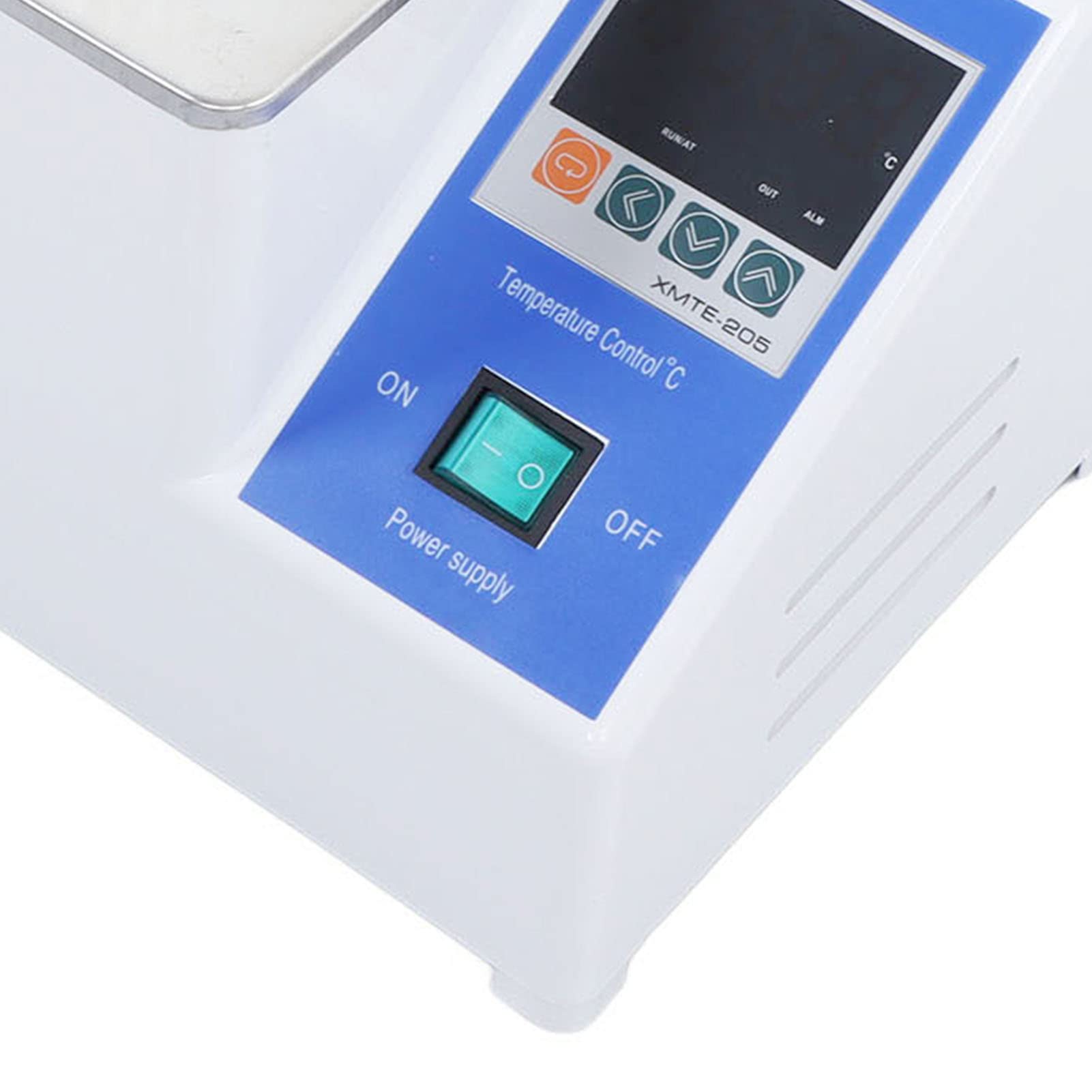 SEAFRONT Labor Wasserbad Thermostatheizung 600W 2 Loch Digital Thermostat Wasserbad WasserbadbehäLter mit Konstanter Temperatur und Zeitsteuerung EU Stecker 220 V