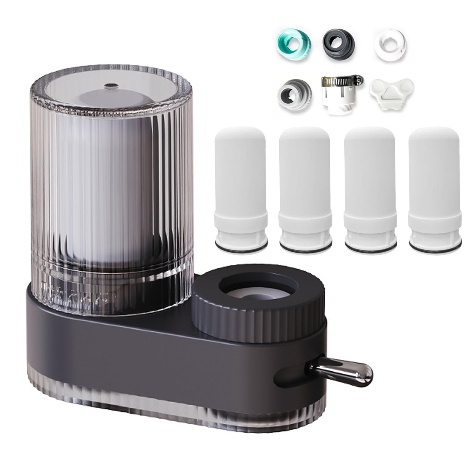 Faucet Water Filter, 7- Layer Filtration Pressurized Tap Purifier with Ceramic Filter