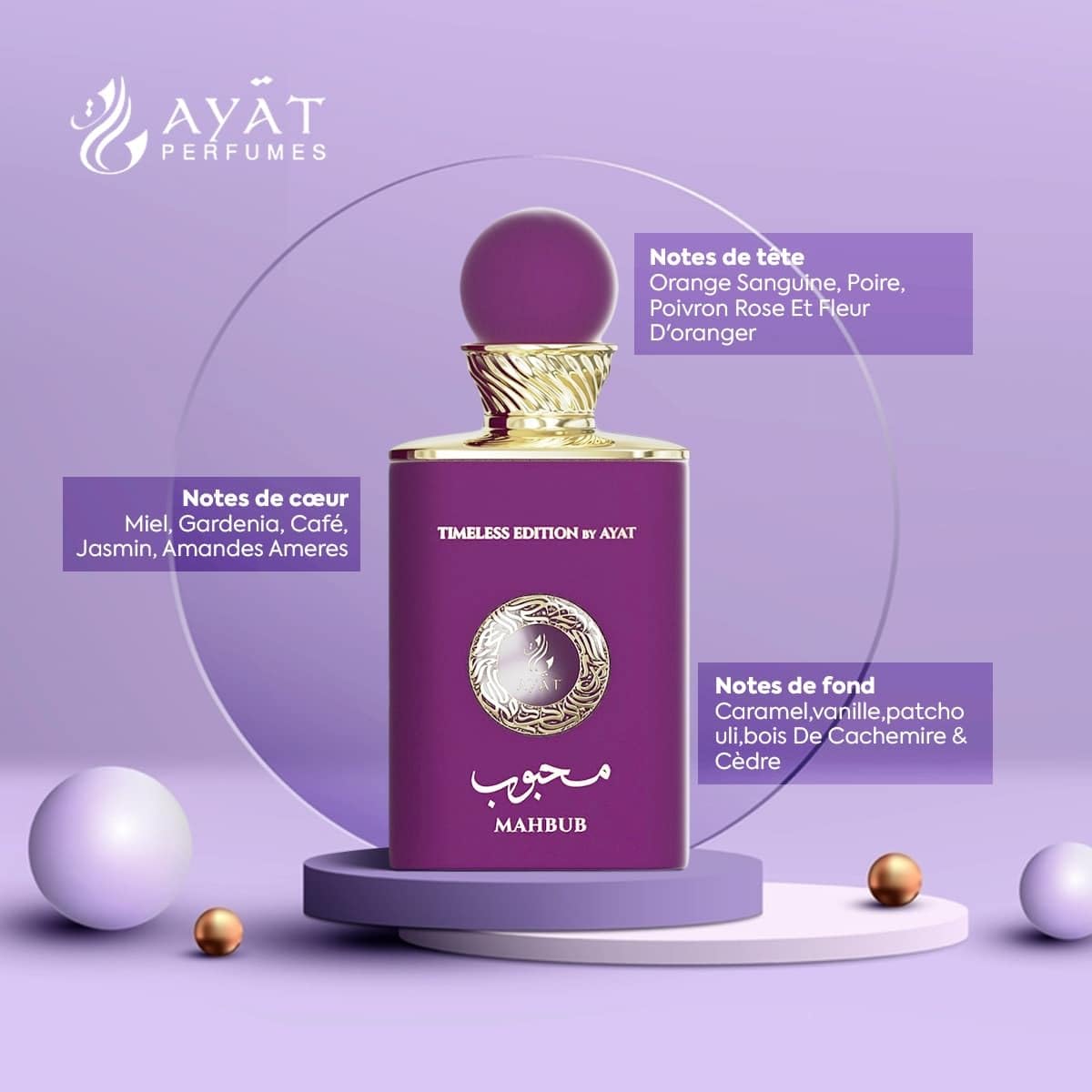 Ayat Perfumes - Eau De Parfum Timeless Edition 100 ml, perfumy dla kobiet i mężczyzn, perfumy Dubaju, wyprodukowane w Zjednoczonych Emiratach Arabskich, dla kobiet (Mahbub)