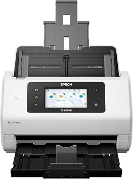Epson DS-800WN EdgeLink Wireless Network Color Document Scanner with Duplex Scanning Computer-Free Function, 100-page Auto Doc Feeder ADF and 4.3" Colorful Touchscreen