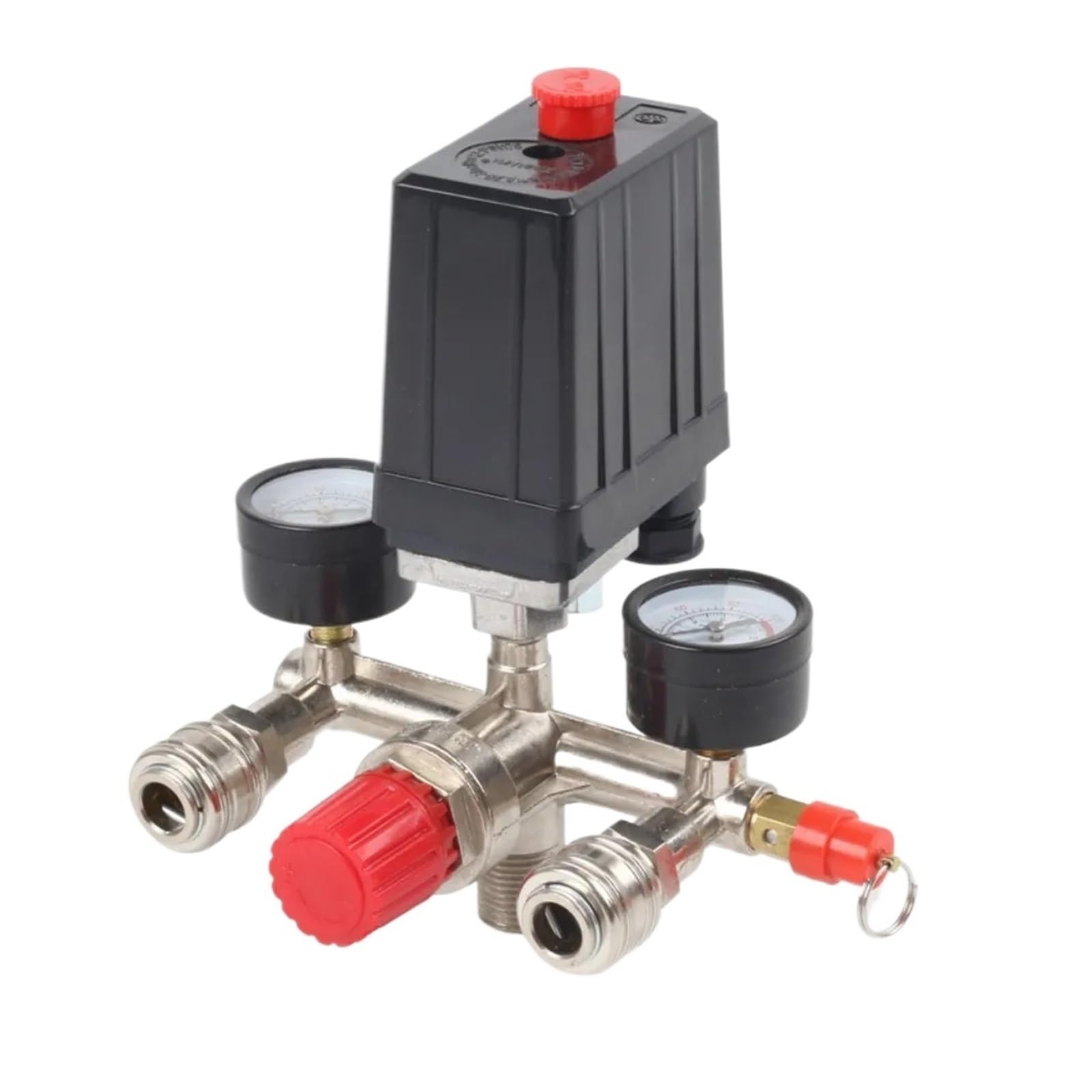 Kit de Control válvula conmutación presión del compresor aire CA 90-120PSI, medidores reguladores colector interruptor Vertical, seguridad
