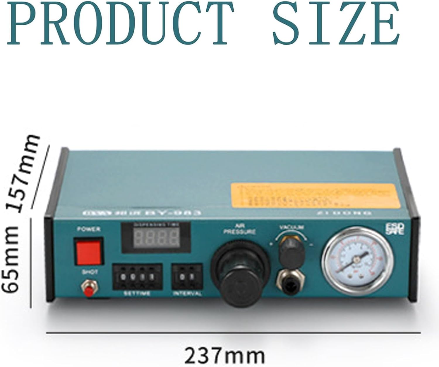 Precision Automatic Glue Dispenser Machine, Digital Display Liquid Adhesive Dispenser, Minimum Drop Volume 0.001ml, 16 Glue Dispensing Modes, for Electronic Component