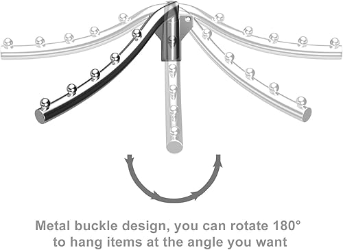 Miniatura 2 de Percha plegable para colgar en la pared, para colgar ropa, para colgar ropa, para colgar ropa, ideal para baños, balcones, armarios, cocina, 1 unidad