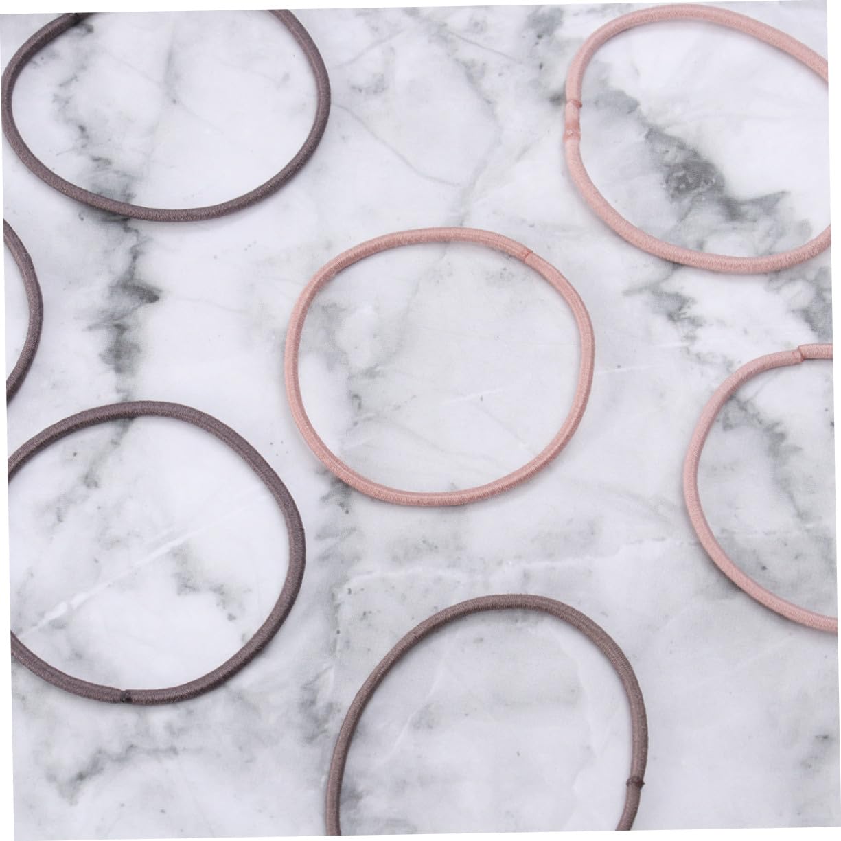 2pcs Fashionable Hair Bands for Girls Simple Small Elastic Hair Ties Pink and Coffee Ponytail Holders for Everyday Wear and Styling