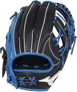 ミズノ（MIZUNO） 少年軟式用グラブ オールラウンド用 野球グローブ WILL DRIVE MOVE 1AJGY35510 0922（ブラック×ブルー/Ｍ/Jr）