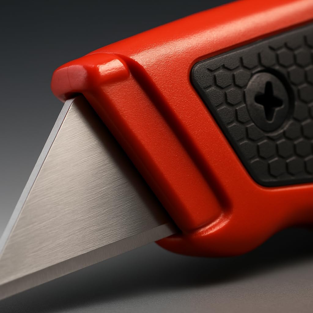 BROTHER'S PLASTIC Retractable Utility Knife with 5 Extra Blades | Adjustable Slide Design for Crafting, Packing, and Everyday Cutting Tasks | Compact and Practical Tool