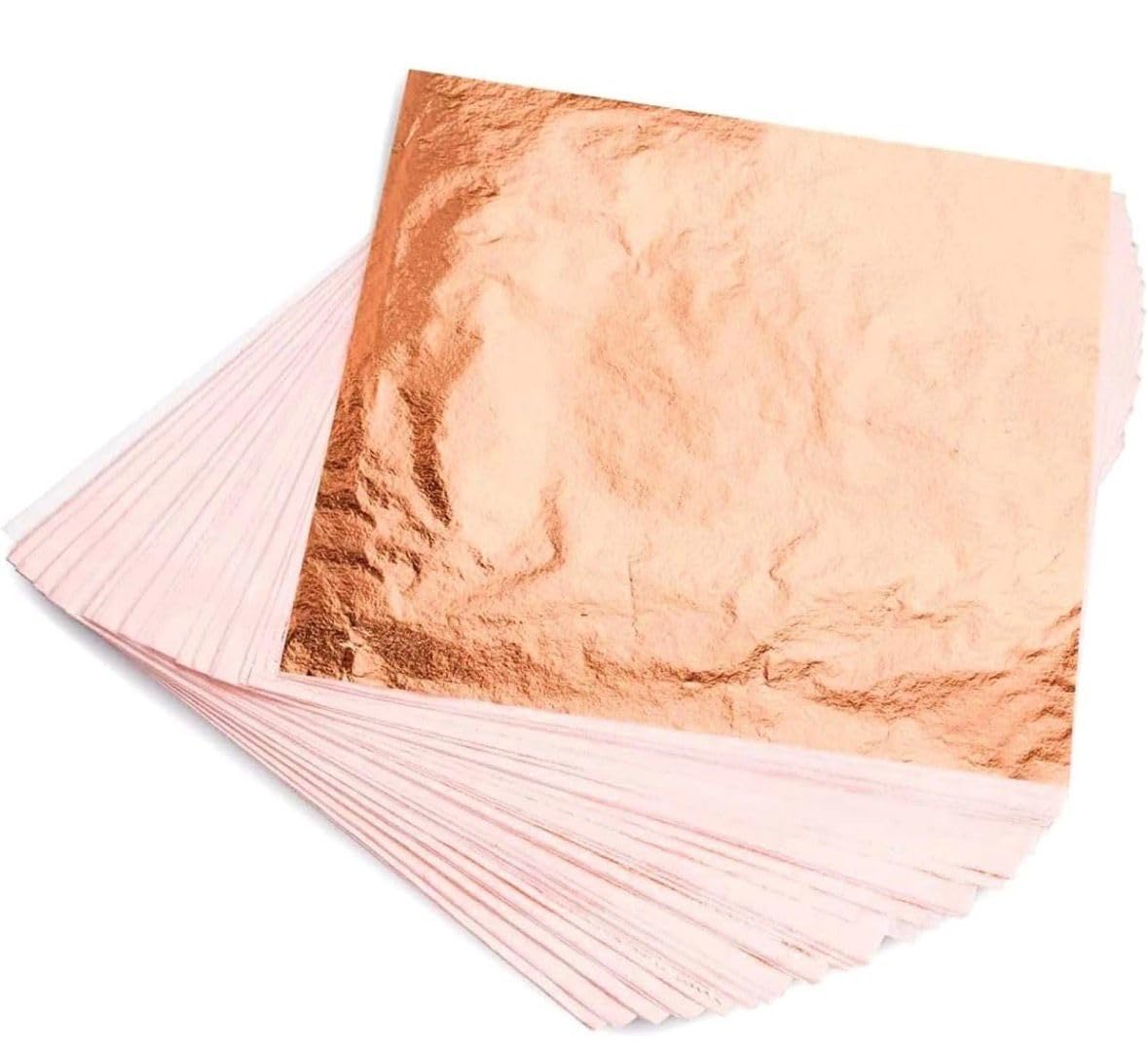 Copper Foil Leaf Sheets 8x8 cm (50g) for Art & Craft | Metallic Copper Leaf for Gilding, DIY Decoration, Resin Art, Painting & Aesthetic Home Decor Supplies-picture-32
