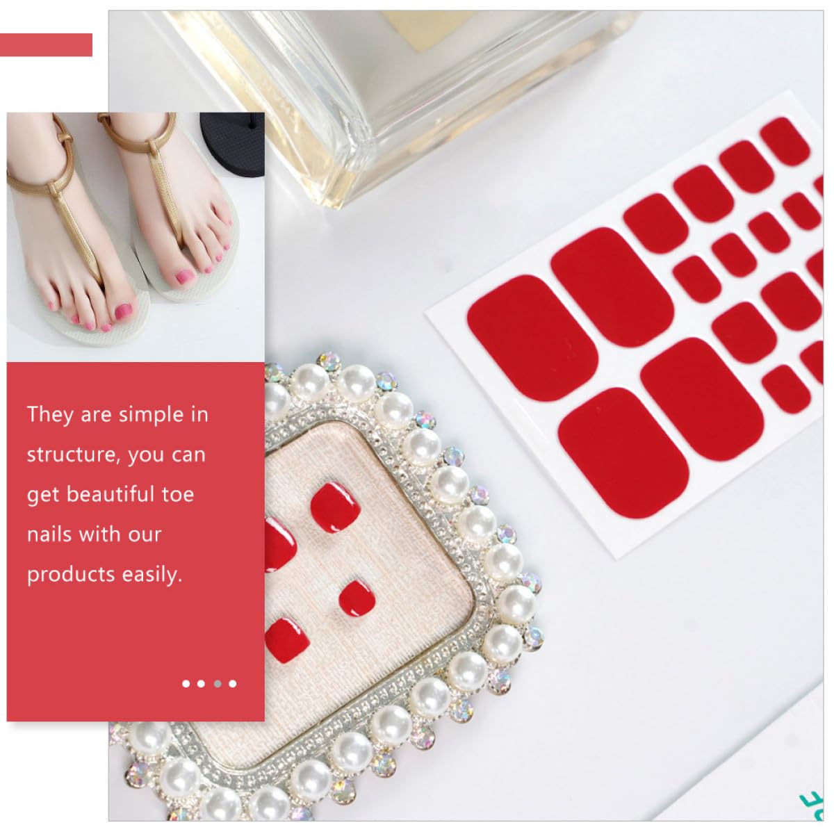 minkissy 48fogli Adesivi Per Unghie Dei Piedi Colorati Decorazioni Per Unghie Eleganti e Facili Da Applicare Di Stickers Per Nail Art Per Bambine e Donne Adatti Per Uso Domestico e Saloni