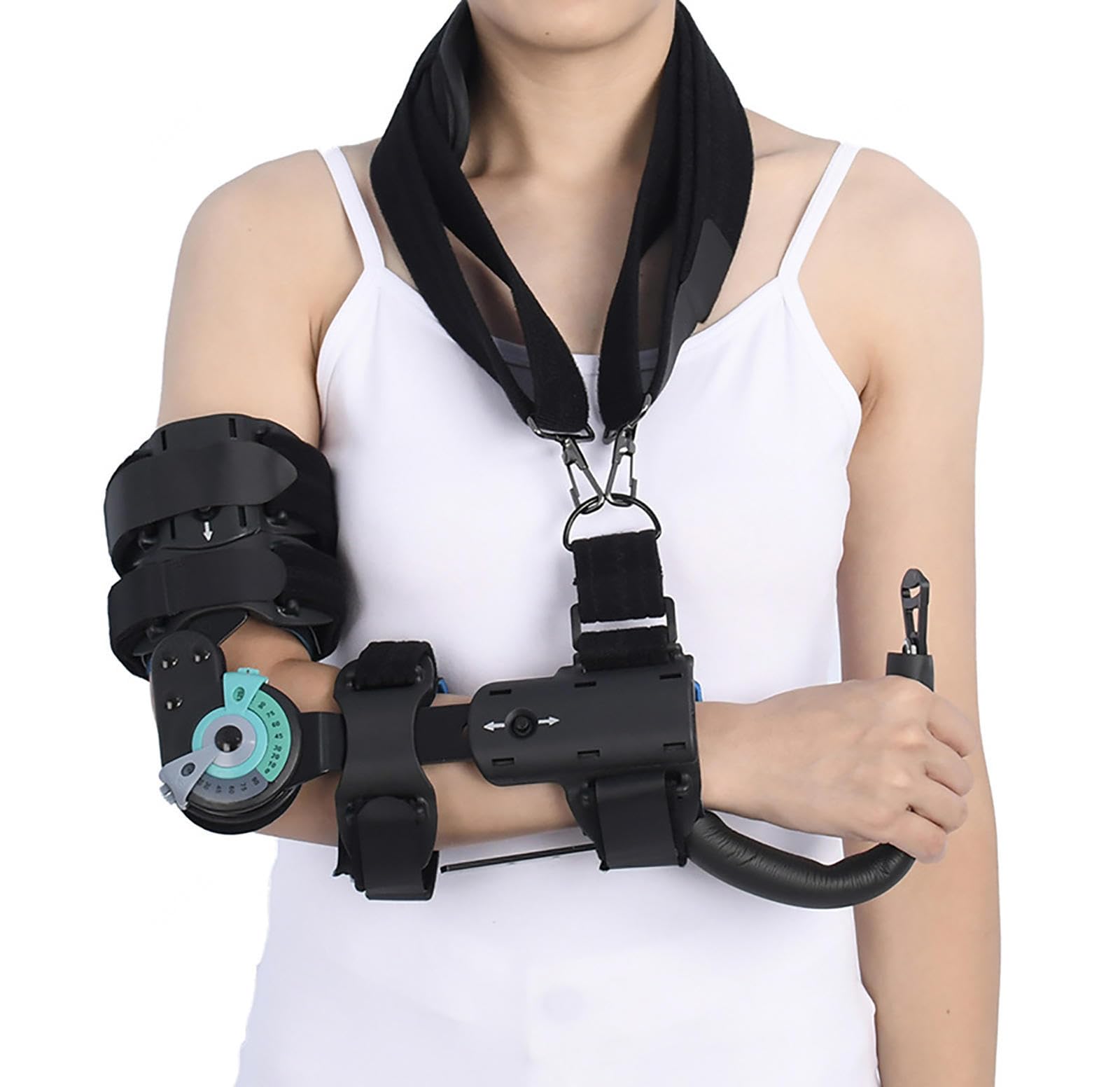 muñequera para el Codo, Alivio del Dolor Post-lesión de tendón y cirugía for Hombres Mujeres, Brazo dislocado Izquierdo(Right)