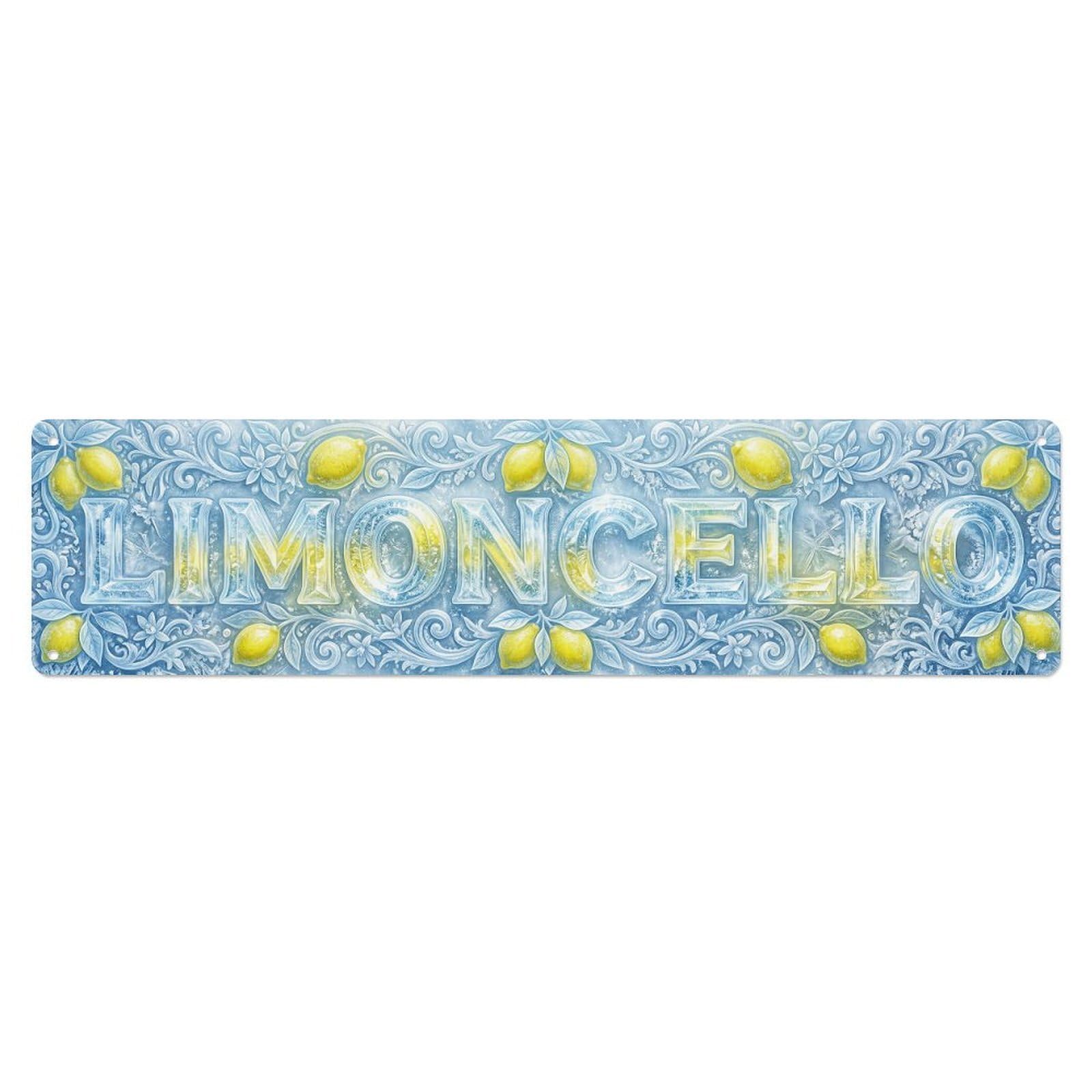 Gtthok Vintage Style Vintage Limoncello Molded Ice Bar Metal Tin Sign Plaque Wall Decor For Cafe, Club, Garden Metal Poster 4X16inch