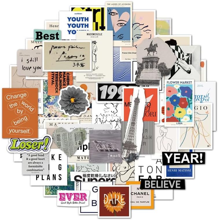 50 calcomanías de animales lindos para niños, calcomanías para botellas de agua, vinilo impermeable, hidroflask, teléfono, patineta, laptop,