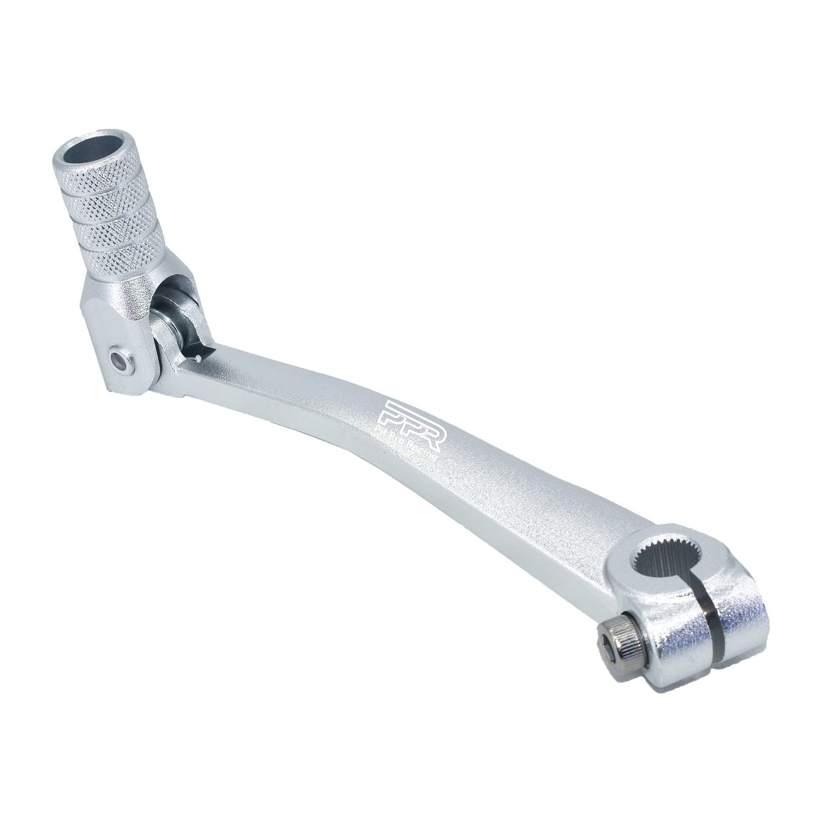 CNC Aluminum Gear Shifter Lever, Foldable Gear Shift Lever Fit for 50cc 110cc 250cc CRF50 XR50 XR CRF Dirt Pit Monkey Bike Motorcycle ATV Quad Accessory (Silver)