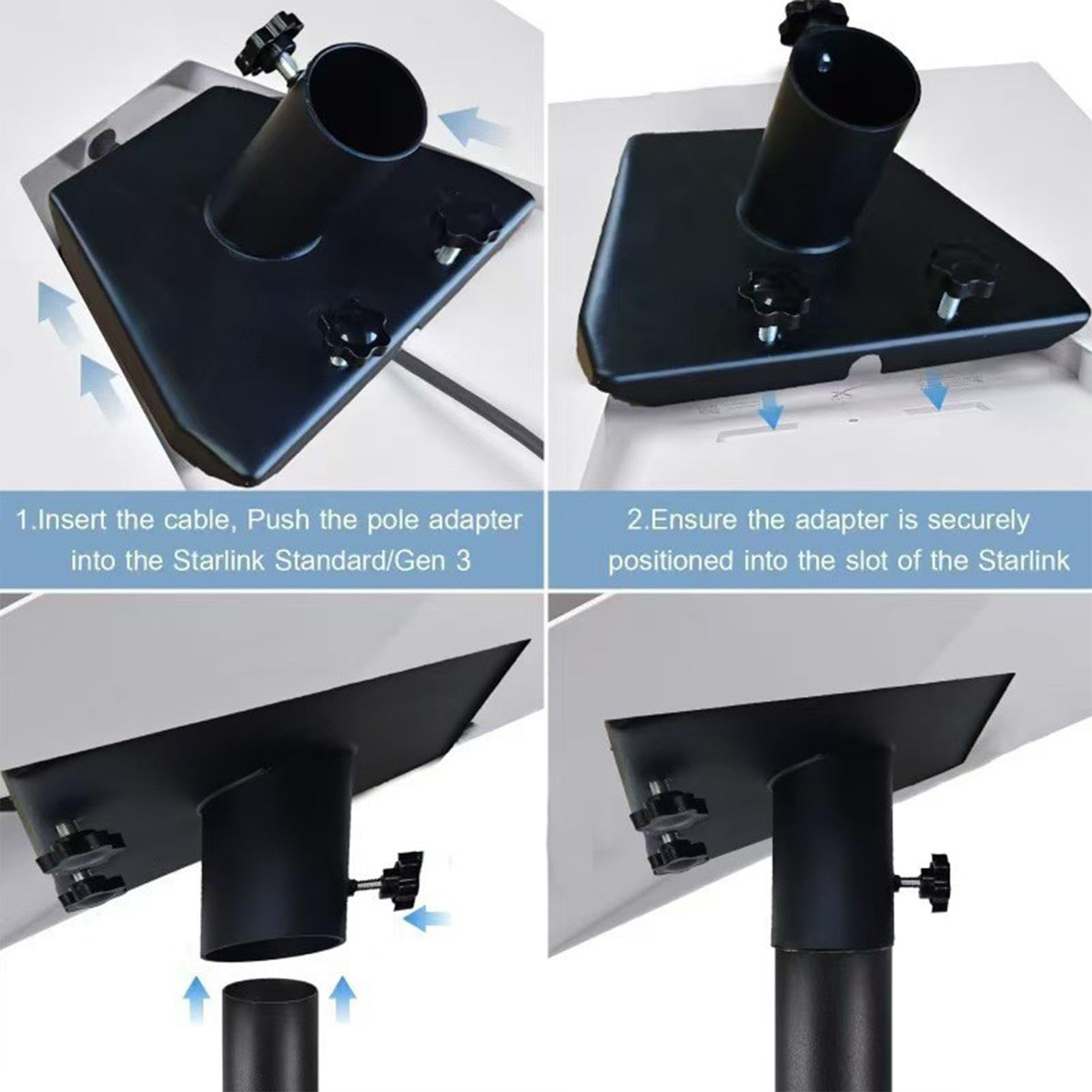 Poste Montaje Para Antena Exterior Material Hierro Gran Capacidad Carga | Exterior Soporte De Fijación Reforzado Antióxido Antiintemperie Universal Robusto Para Tejado Del Hogar