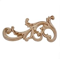 Vista 5 de MUXSAM 2 pares de apliques de madera tallada transparente, 7.9 x 3.5 in/7.87 x 3.54 pulgadas, adhesivo decorativo de excelente funiture para puerta