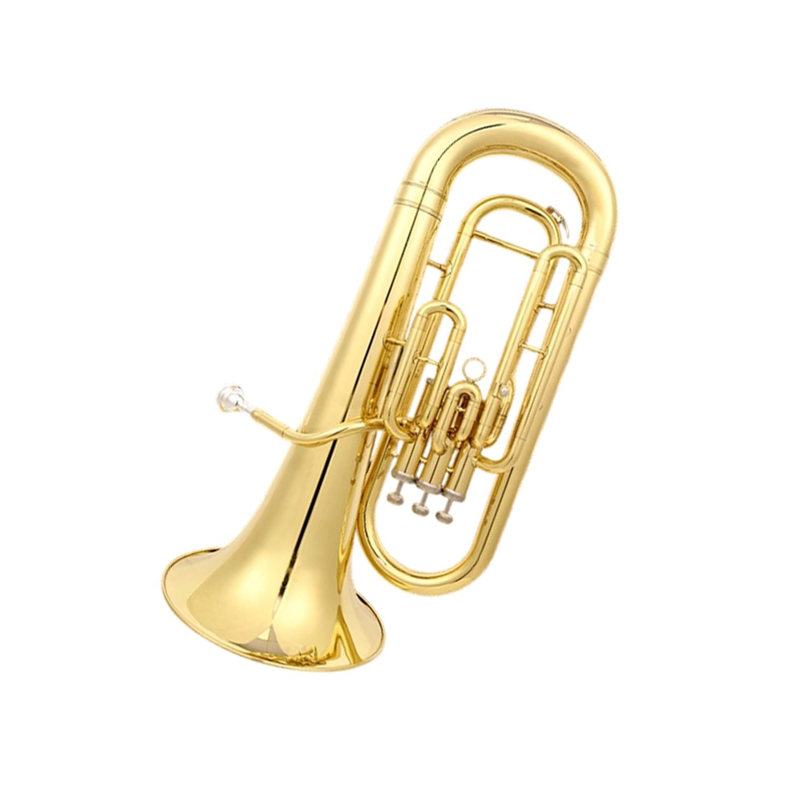 Instrumento de tuba Eufonio con acabado dorado lacado instrumento de interpretación